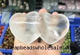 CDN590 50*90mm double heart white crystal decorations wholesale