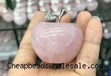 CDN596 32*45mm apple rose quartz decorations wholesale