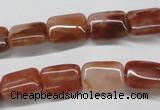 CDQ19 15.5 inches 8*10mm rectangle natural red quartz beads wholesale