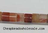 CDQ36 15.5 inches 8*8mm cube natural red quartz beads wholesale