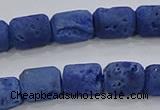 CDQ603 8 inches 6*8mm drum druzy quartz beads wholesale