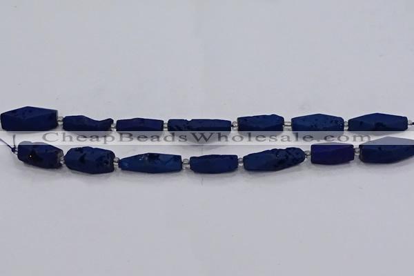 CDQ653 8 inches 8*20mm - 10*30mm freeform druzy quartz beads