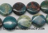 CDS12 16 inches 16mm flat round dyed serpentine jasper beads wholesale