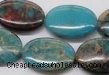 CDS18 16 inches 22*30mm oval dyed serpentine jasper beads wholesale