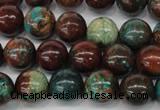 CDS188 15.5 inches 12mm round dyed serpentine jasper beads