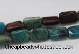 CDS22 16 inches 8*12mm rectangle dyed serpentine jasper beads wholesale