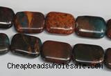 CDS265 15.5 inches 12*16mm rectangle dyed serpentine jasper beads