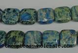 CDS270 15.5 inches 12*12mm square dyed serpentine jasper beads