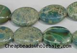 CDS274 15.5 inches 15*20mm oval dyed serpentine jasper beads