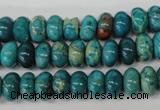 CDS45 15.5 inches 6*10mm rondelle dyed serpentine jasper beads