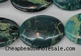 CDS50 15.5 inches 22*30mm oval dyed serpentine jasper beads