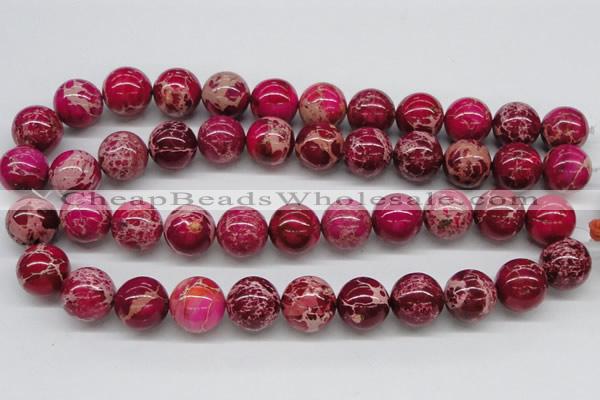 CDT05 15.5 inches 18mm round dyed aqua terra jasper beads