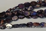 CDT414 15.5 inches 6*8mm oval dyed aqua terra jasper beads