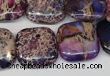 CDT428 15.5 inches 20*20mm square dyed aqua terra jasper beads