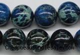 CDT47 15.5 inches 16mm round dyed aqua terra jasper beads wholesale