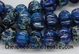 CDT59 15.5 inches 10*14mm pumpkin dyed aqua terra jasper beads