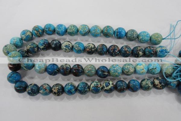 CDT807 15.5 inches 15mm round dyed aqua terra jasper beads wholesale