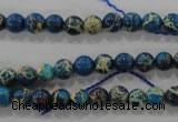 CDT811 15.5 inches 6mm round dyed aqua terra jasper beads wholesale