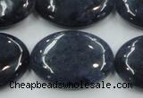 CDU02 15.5 inches 22*30mm oval natural blue dumortierite beads