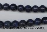 CDU102 15.5 inches 8mm round blue dumortierite beads wholesale