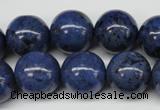 CDU106 15.5 inches 16mm round blue dumortierite beads wholesale