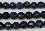 CDU111 15.5 inches 6mm faceted round blue dumortierite beads