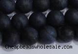 CDU204 15.5 inches 12mm round matte blue dumortierite beads