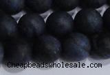 CDU205 15.5 inches 14mm round matte blue dumortierite beads