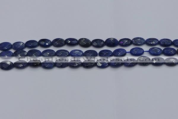 CDU216 15.5 inches 8*12mm faceted oval blue dumortierite beads