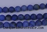 CDU300 15.5 inches 4mm round matte blue dumortierite beads