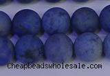 CDU304 15.5 inches 12mm round matte blue dumortierite beads