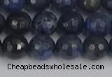 CDU318 15.5 inches 10mm faceted round blue dumortierite beads