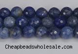 CDU322 15.5 inches 4mm faceted round blue dumortierite beads