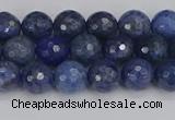 CDU323 15.5 inches 6mm faceted round blue dumortierite beads