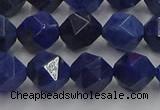 CDU338 15.5 inches 10mm faceted nuggets blue dumortierite beads