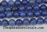 CDU340 15.5 inches 4mm round blue dumortierite beads wholesale