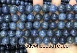 CDU354 15.5 inches 12mm round blue dumortierite beads wholesale