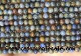 CDU360 15.5 inches 4mm round sunset dumortierite beads wholesale