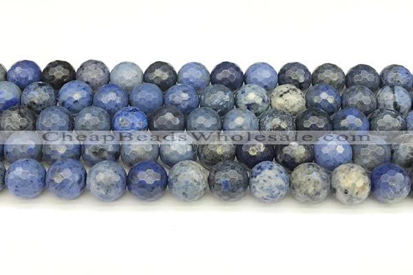 CDU387 15 inches 10mm faceted round dumortierite beads