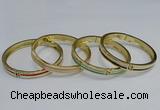 CEB112 7mm width gold plated alloy with enamel bangles wholesale