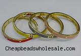 CEB113 7mm width gold plated alloy with enamel bangles wholesale