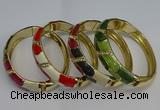 CEB122 16mm width gold plated alloy with enamel bangles wholesale