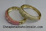 CEB125 16mm width gold plated alloy with enamel bangles wholesale