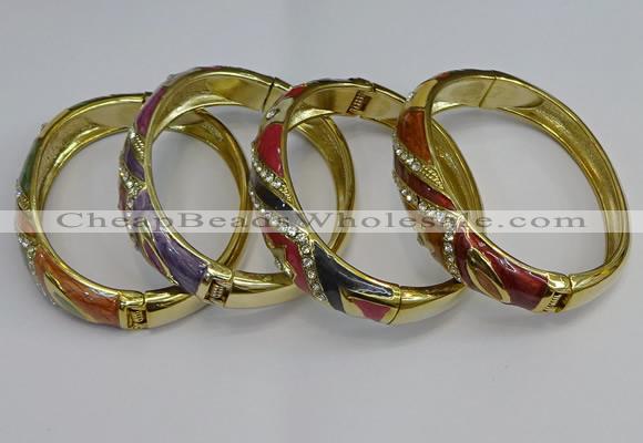 CEB126 16mm width gold plated alloy with enamel bangles wholesale