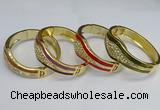 CEB129 22mm width gold plated alloy with enamel bangles wholesale