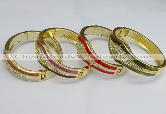 CEB129 22mm width gold plated alloy with enamel bangles wholesale