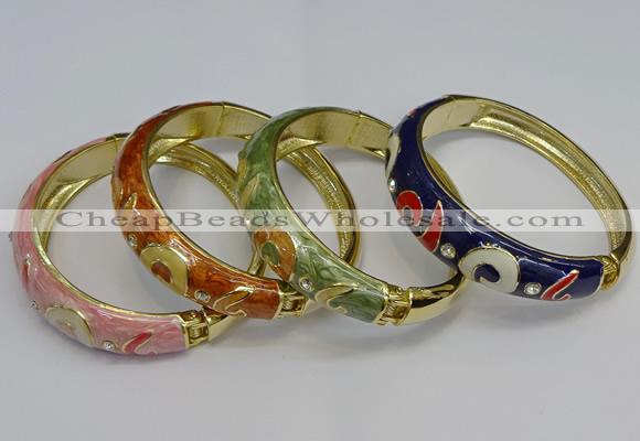 CEB131 16mm width gold plated alloy with enamel bangles wholesale