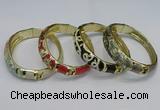 CEB134 16mm width gold plated alloy with enamel bangles wholesale