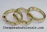 CEB137 22mm width gold plated alloy with enamel bangles wholesale