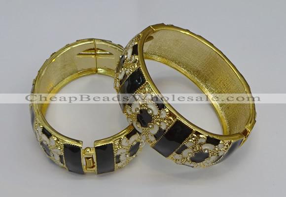 CEB140 24mm width gold plated alloy with enamel bangles wholesale